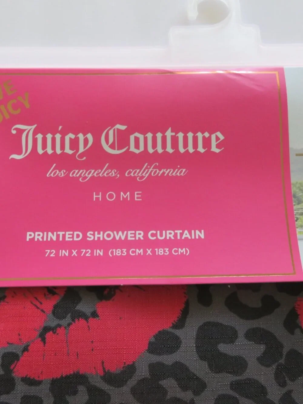 (#133) Love Juicy JUICY COUTURE Shower CURTAIN 72 X 72 inches